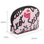 Custom Waterproof Travel Pink PU Leather Cosmetic Bags
