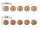 Oilproof On Rolls Kraft Private Round Thank You Print Sticker Labels