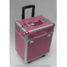 Buy cheap Pink Trolley Aluminum Beauty Box With Wheels And Large Storage Space from wholesalers