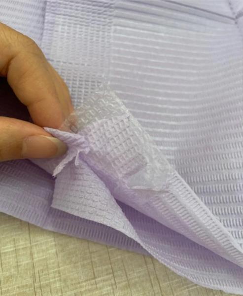 Buy cheap 13''X18'' Disposable Pe Film Pink Dental Bibs Waterproof from wholesalers