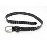 Buy cheap Nickel Flat Studs Ladies Studded Belt , Thin Studded Belt Dark Brown Color from wholesalers