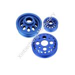 Blue Spray Painting CNC Precision Turning Parts Belt Pulleys