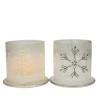 Buy cheap Frost Glass Candle Holders , Glass Cylinder Candle Holders For Holiday Decoration from wholesalers
