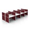 Buy cheap Aluminum Red Office Workstation Desk For Office 2 4 6 Person Seater from wholesalers