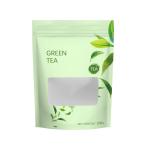 Organic Jasmine Green Tea Stand Up Zipper Pouch Transparent Window Kraft Bags 10
