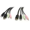 Buy cheap 6ft 4in1 USB DisplayPort KVM Switch Cable w/ Audio & Microphone from wholesalers