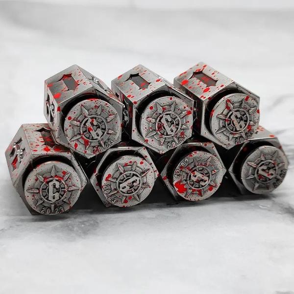 Buy cheap Standard Game DND Metal Dice Polyhedral Weighted Set For Poker Party Tabletop Games from wholesalers