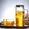 Buy cheap Heat Resistant Beverage Glass Water Pitcher Durable High With Bamboo Lid from wholesalers