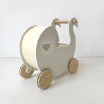 3 In 1 Customizable Montessori Toy White Wooden Push Walker Toy 0 To 3 Years