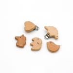 wooden Round Shaped baby pacifier clips