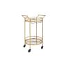 Buy cheap Wedding Catering minimalist Bar Serving Cart Metal Glass Tea Wine Serving Trolley from wholesalers