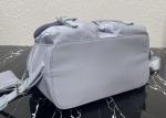 Detachable Small Blue 30cm Womens Nylon Backpack Triangle Logo