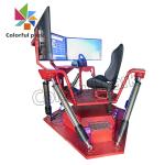 3 Screen 6 DOF VR Arcade Machine Race Car Coin Operated CE Certificate