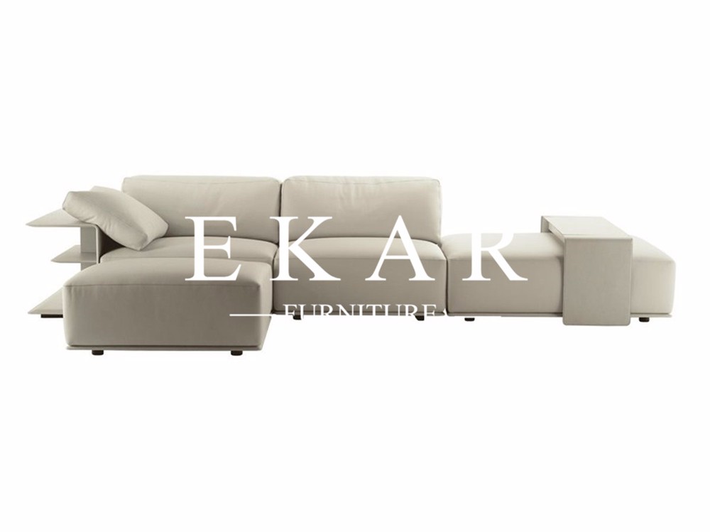 Italy Fashion Design Genuine Leather Corner Sofa Set