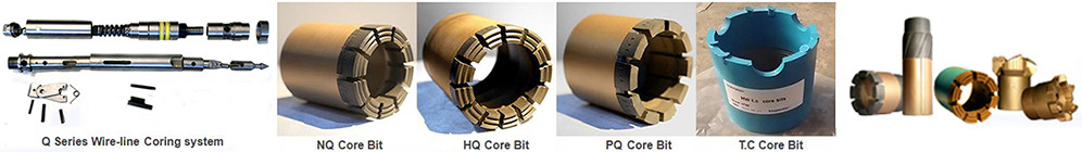 Core Drilling Tools Pq Pdc Impregnated Diamond Core Bits With Pdc Cutters