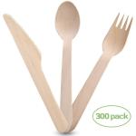 Food Grade Safe Custom Wooden Cutlery Sets Disposable