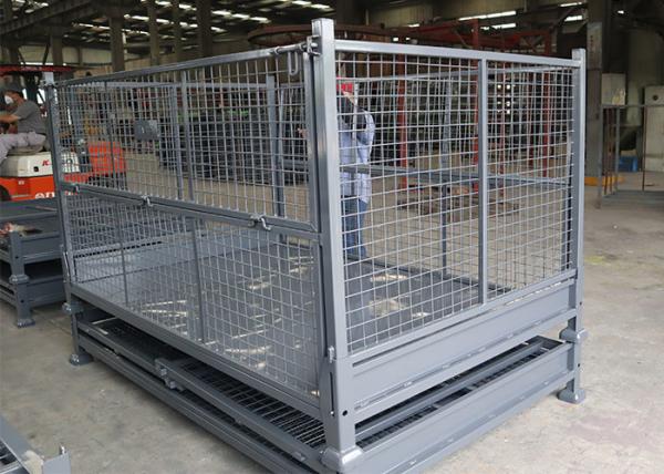 Buy cheap Stackable Lifting Stillage Pallet Storage Cage Solid Steel Base 1500kg from wholesalers