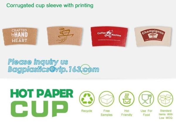 Buy cheap Biodegradable cup sleeve, Corrugated up sleeve with printing, brand logo, hot paper cup,cup sleeve, recyclable sleeve pa from wholesalers