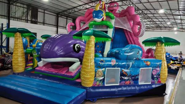 Buy cheap Inflatable Fun City Inflatable Marine Animal Park Pvc Inflatable Bouncer And Slide For Kids from wholesalers