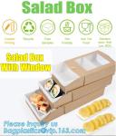 Noodle box, Salad Disposable Packing, Kraft Paper Lunch Box, Disposable Kraft