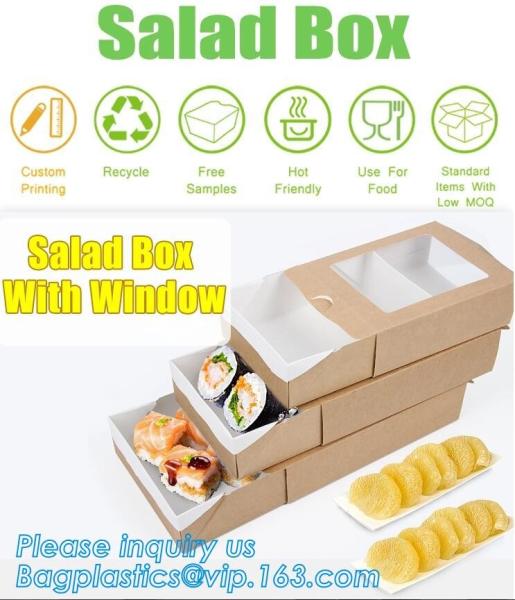 Noodle box, Salad Disposable Packing, Kraft Paper Lunch Box, Disposable Kraft