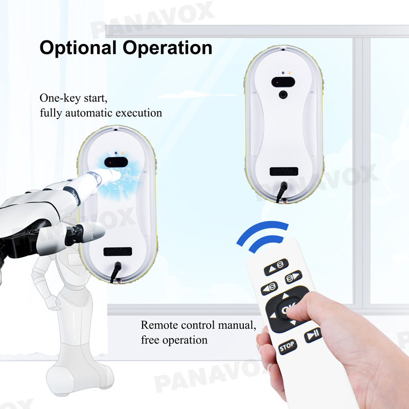 English Small Noise Magnetic Window Cleaner Robot Rechargeable Remote Window Cleaner