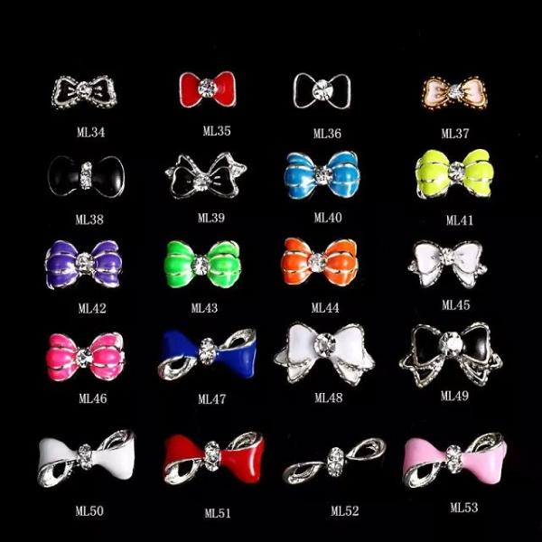 Hot NEW Wholesale nail art Jewelry 3D Bows Alloy Nail Art Jewelry Nail