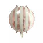 Round Stripe Pattern Foil Helium Mylar Balloon 18inch for Tik Tok Party