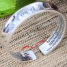 Buy cheap Sterling Silver Cuff Bracelet with Engraved Sutra Words Vintage Silver Bangle(B6041202) from wholesalers