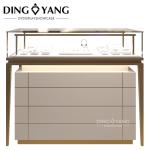 Modern Fashion Rectangle Shape Glass Jewelry Display Showcase For Jewelry