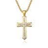 Buy cheap Blue and Gold Metal Prayer Choker for Men Stainless Steel Link Chain Necklaces Fine Jewelry Anniversary Occasion from wholesalers