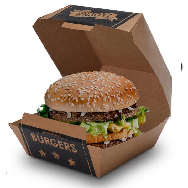 Buy cheap 71oz SBS Paperboard Food Packaging Folding Boxes BSCI Burger Cardboard Box from wholesalers