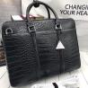 Buy cheap Business Style Genuine Crocodile Belly Skin Men's Working Bag Briefcase Exotic Real Alligator Leather Male Large Handbag from wholesalers