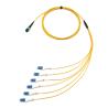 Buy cheap MPO/APC Male To 6 LC Uniboot Single Mode Breakout Cable OFNR Yellow Jacket from wholesalers