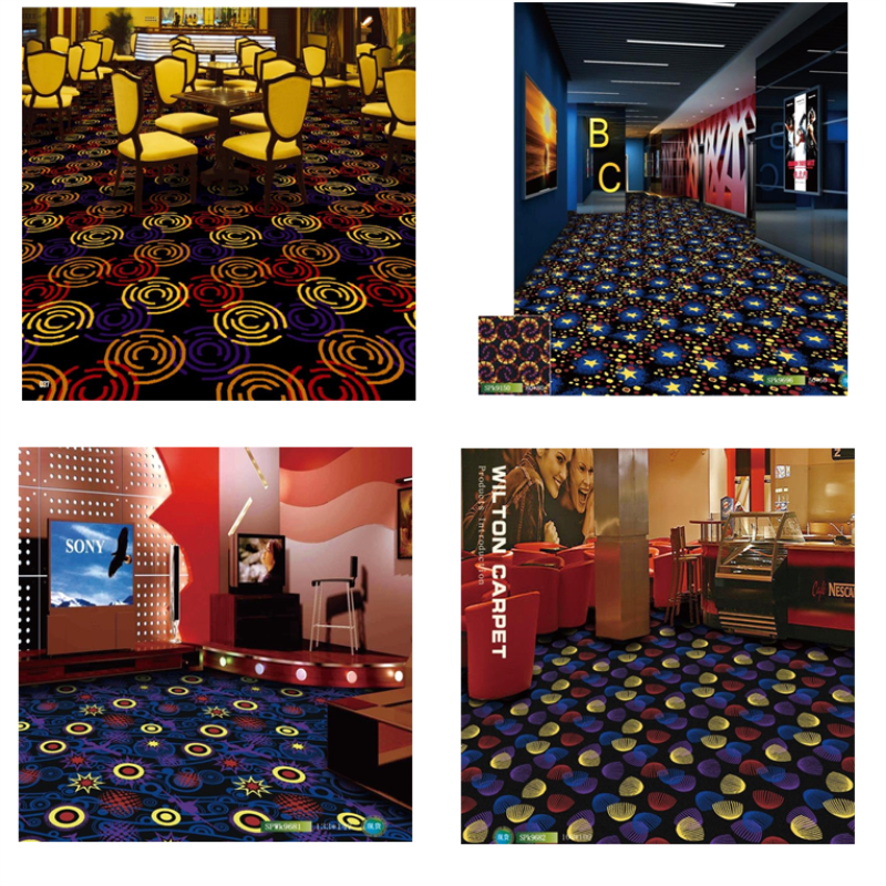 3d starry sky pattern wilton PP carpet with cheap price