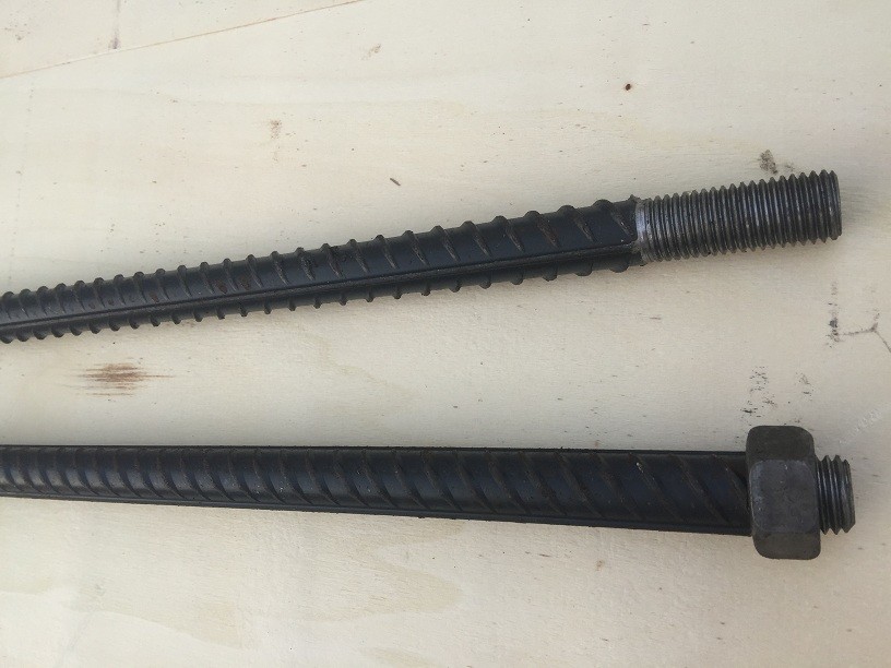 Construction Threaded Rebar Bolt / N20 X 600mm Steel Reinforcement Rebar