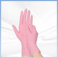 Buy cheap Disposable Pink Nitrile Lab Safety Gloves 100pcs/ Box Recyclable product