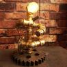 Buy cheap Iron gear steam punk Loft table lights wood lights robot retro vintage bedroom table lamp(WH-VTB-32) from wholesalers