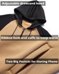 Autumn and winter new coat color contrast zipper cardigan plus velvet hoodie men