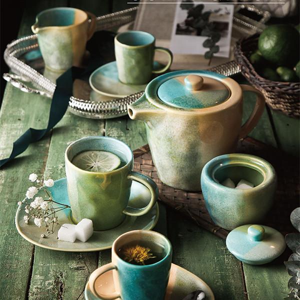 Buy cheap Lead Free 800ml Decorative Porcelain Teapot Set With Cappuccino Cup from wholesalers