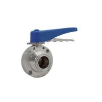 Buy cheap Sanitary Finish Clamp Butterfly Valve , 4'' Stainless Butterfly Valve product
