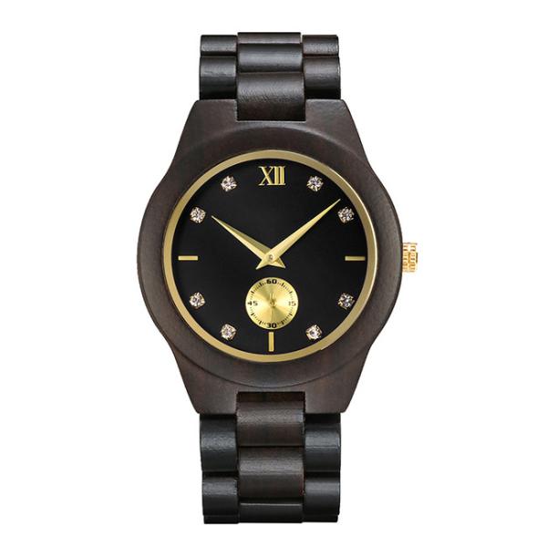 Buy cheap Black 240mm Wooden Mens Wrist Watch 3BAR Wood Grain Watches Japan Movement from wholesalers