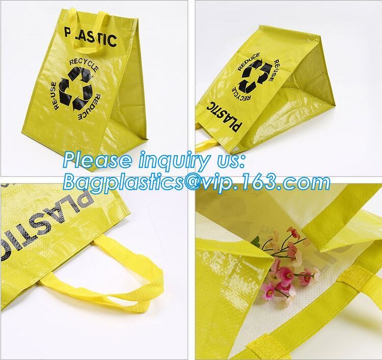Factory custom recyclable folding laminated pp non woven bag shopping with heat transfer printing non woven fabric carry