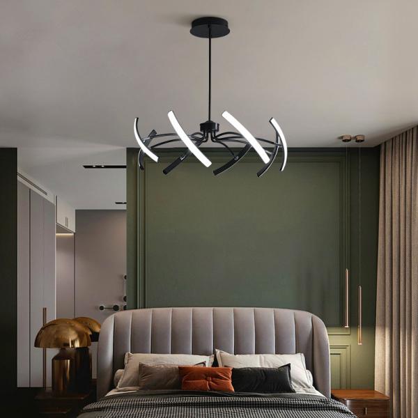 Buy cheap Black chandelier Iron Dimmable lustre design For Bedroom Living Dinning Room Kitchen LED Chandelier(WH-MI-225) from wholesalers
