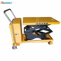 Buy cheap Factory direct sell portable 350kg electric scissors lift table cart with 1500mm product