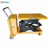 Buy cheap Factory direct sell portable 350kg electric scissors lift table cart with 1500mm lifting height from wholesalers