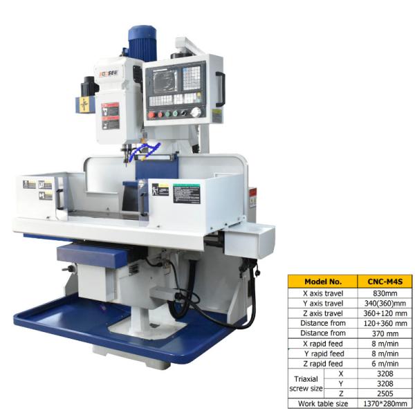 Buy cheap 350KG Max Load VMC Heavy Duty CNC Milling Machines 360+120mm Z Axis Travel from wholesalers