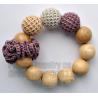 Buy cheap Baby sling necklace, baby bracelet, crochet bracelet, teething bracelet, crochet long funky beaded necklace from wholesalers