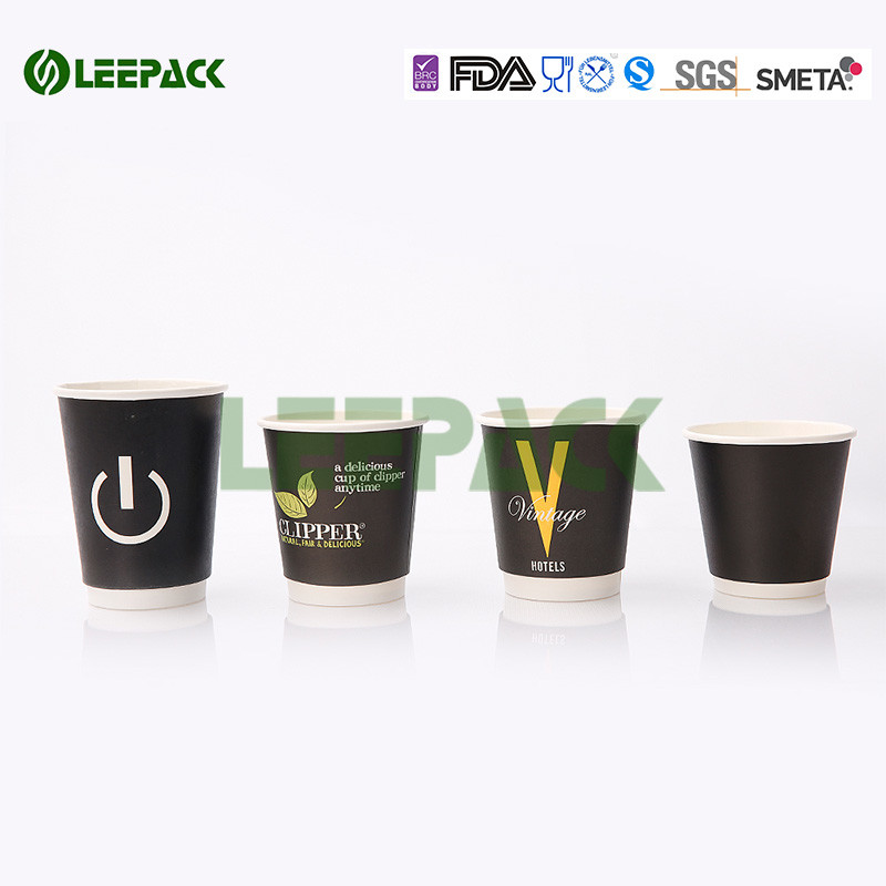 Personalized Disposable Paper Cups , Single Wall / Double Wall Ripple Coffee Cup