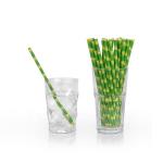 Commercial Durable Decorative Paper Straws With Non Toxic Harmless Ink